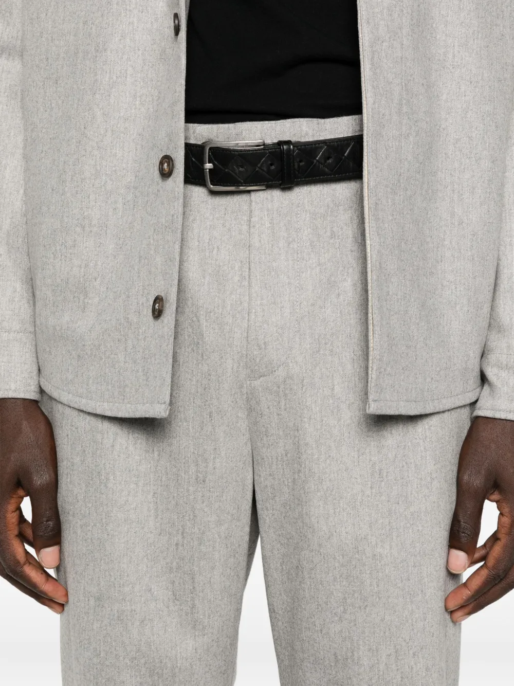 Eleventy Broek met geplooide voorkant Grijs