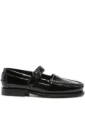 Hereu Blanquer crinkled glossy loafers - Black