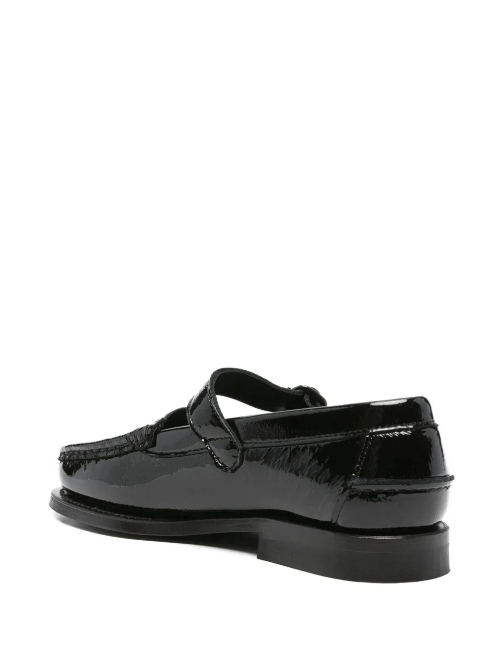 Hereu Blanquer Crinkled Glossy Loafers In Black