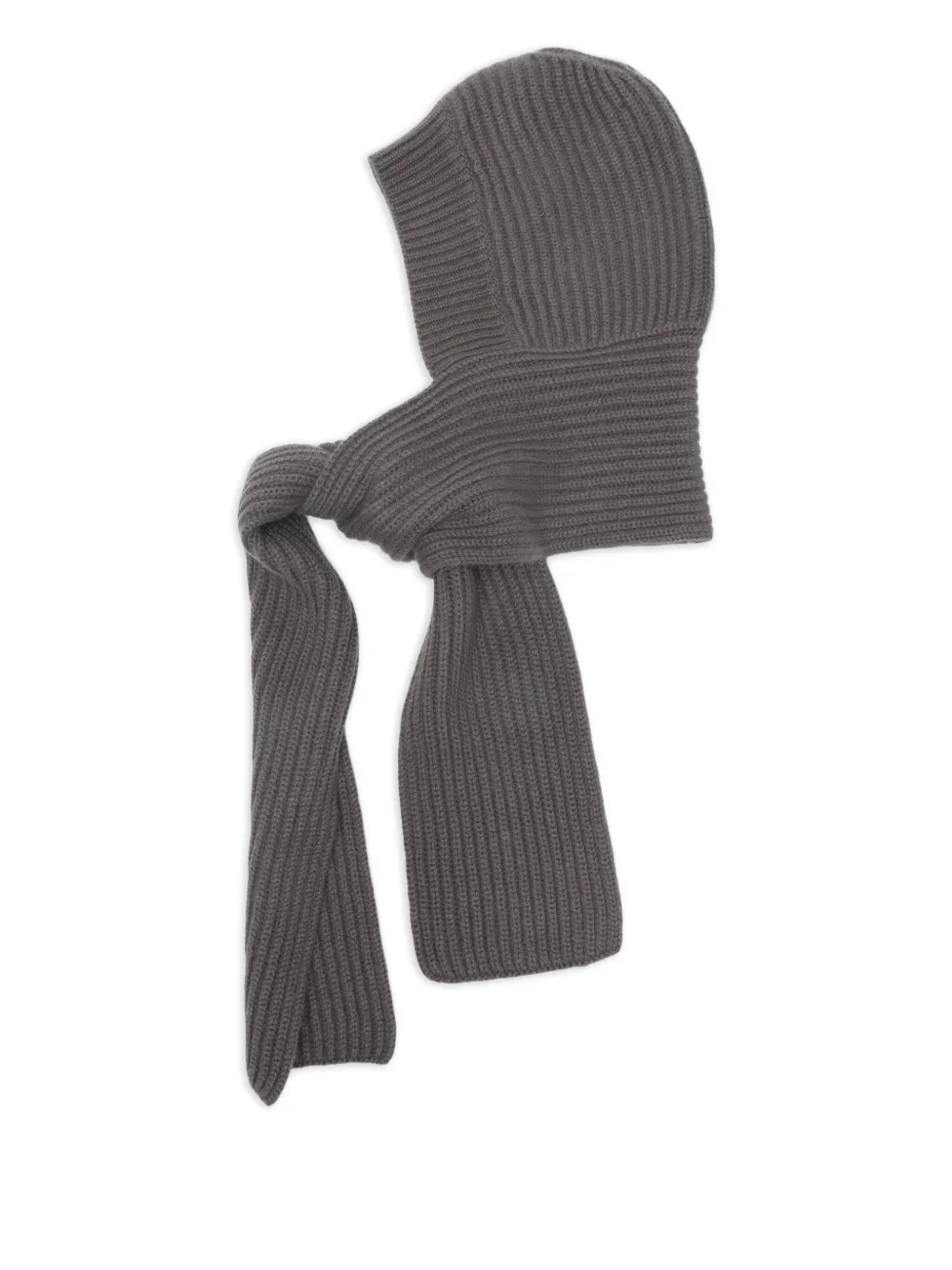 Liska bufanda tejida de canalé con capucha | gris | Image 1