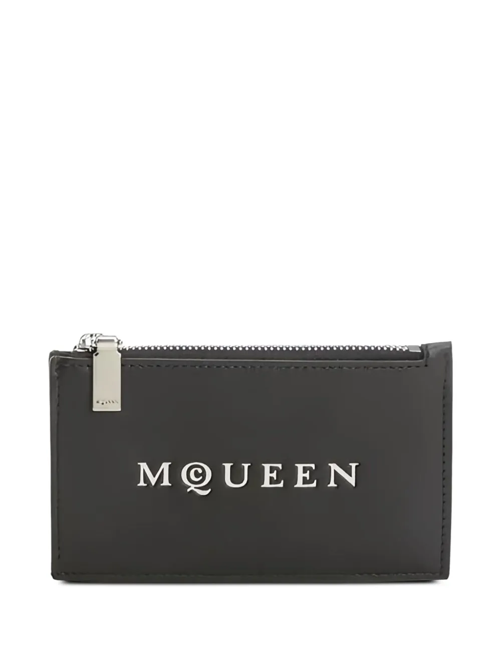 Alexander McQueen debossed-logo zipped cardholder | Black | Image 1