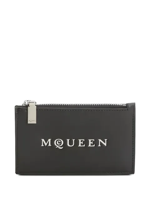 Alexander McQueen debossed-logo zipped cardholder