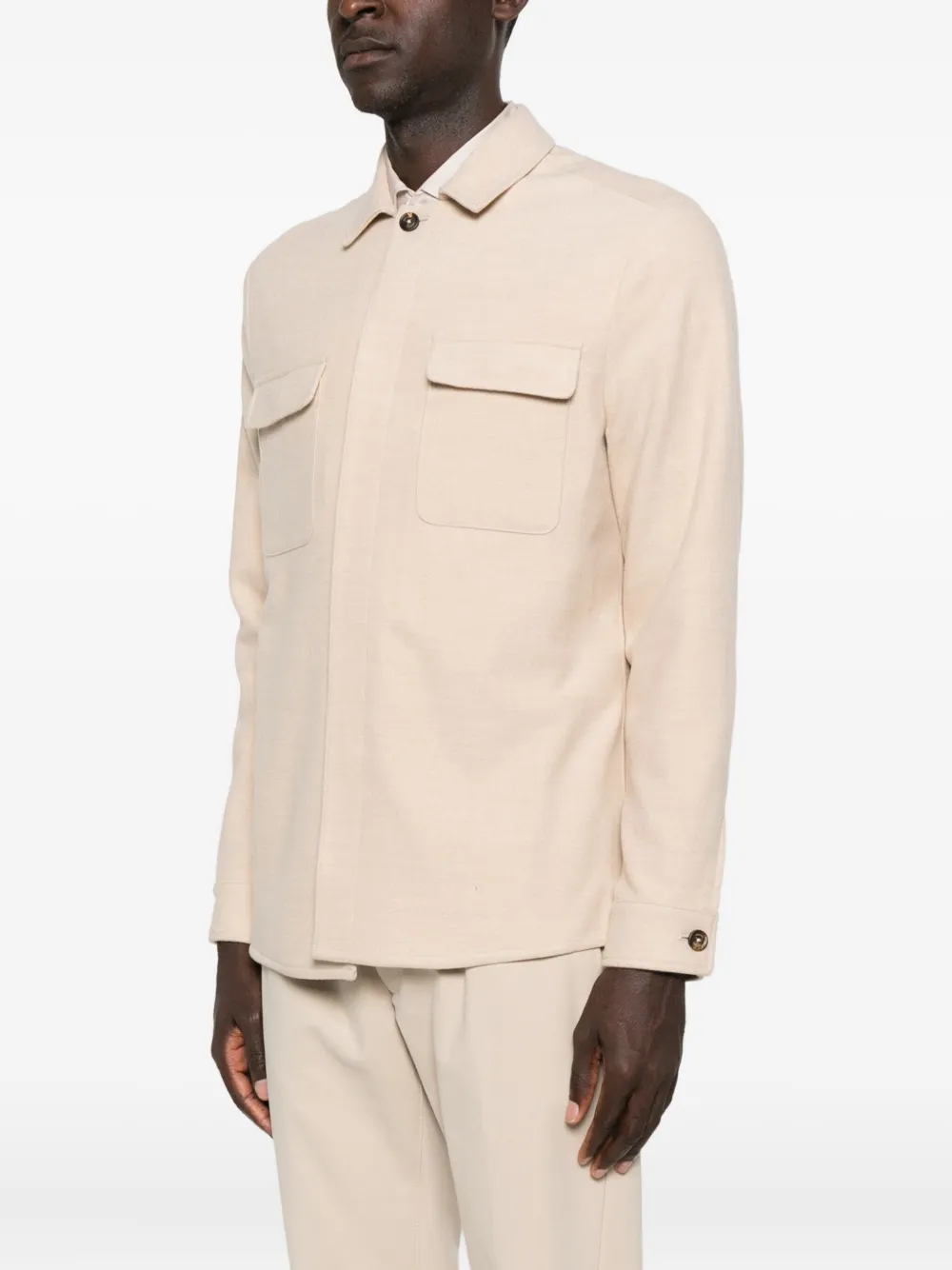 Eleventy Jack met klepzak en knopen Beige