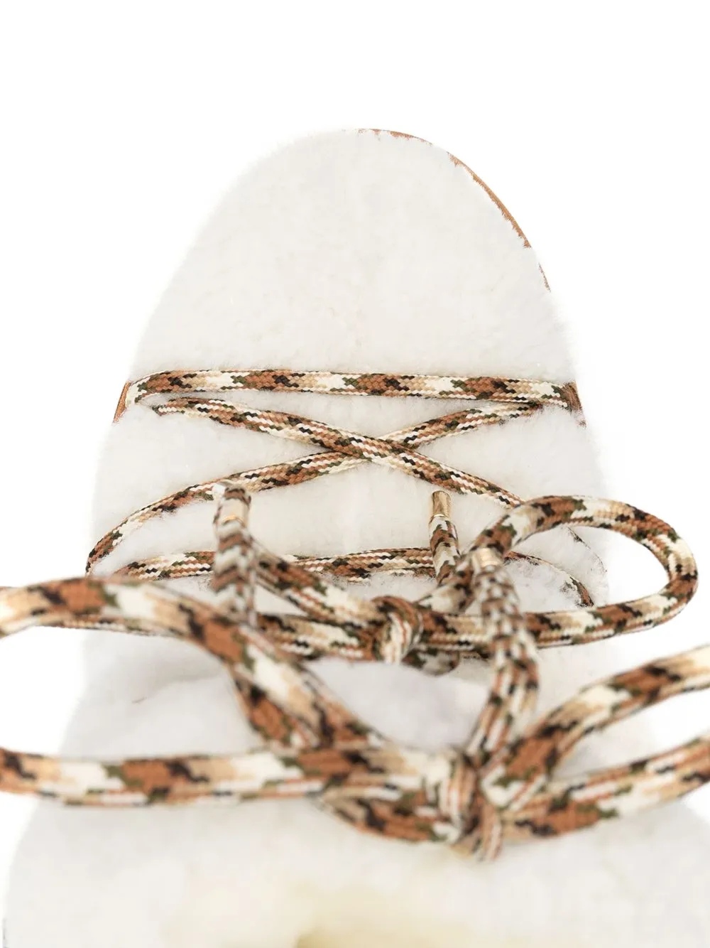 Moon Boot 40mm lace-up shearling boots Neutrals