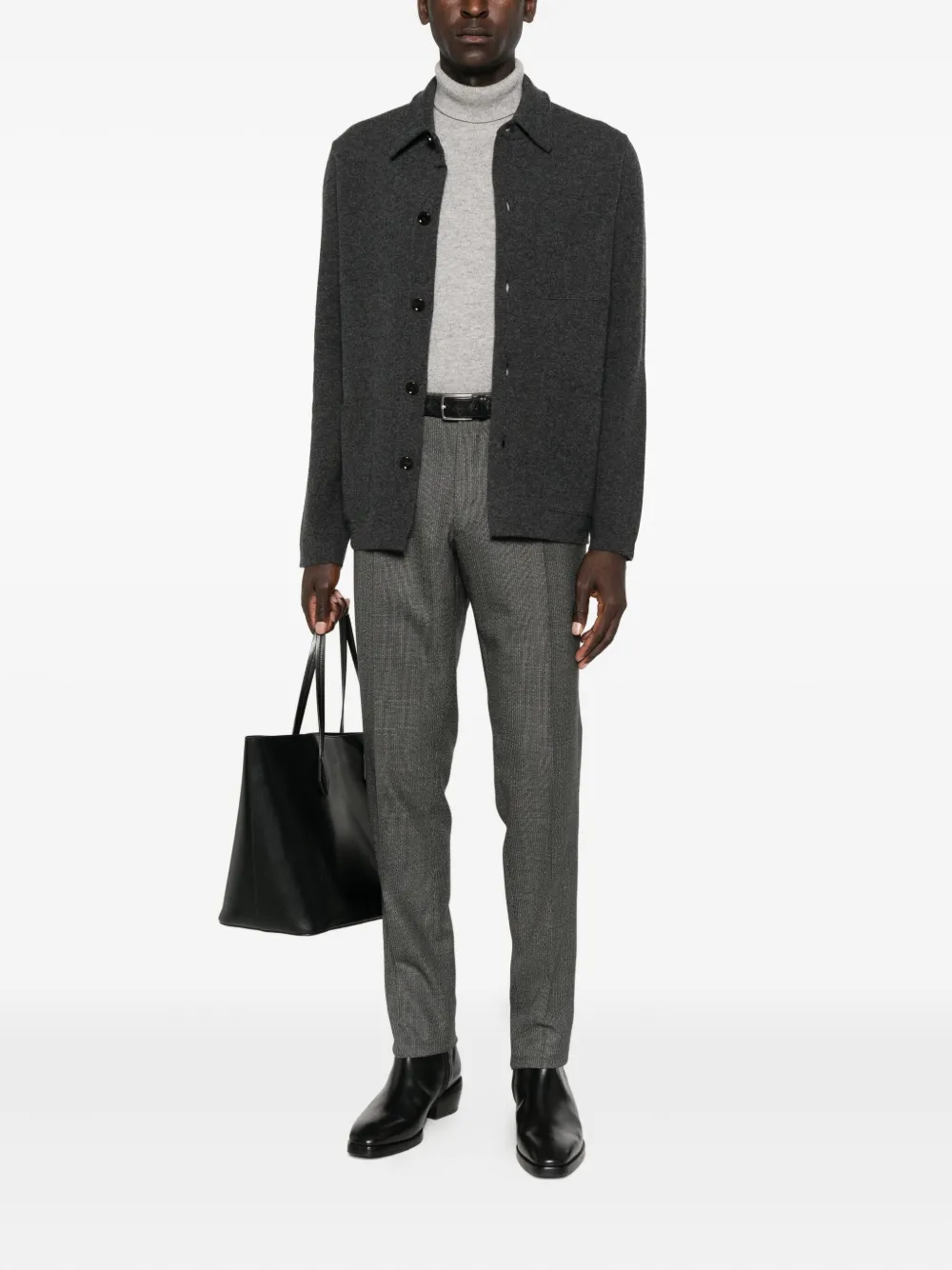 Lardini buttoned patch-pocket cardigan | Cardigans | Image 2