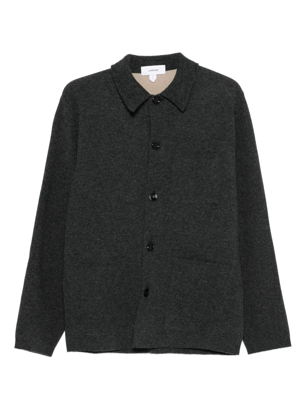 Lardini buttoned patch-pocket cardigan | Grey | Image 1