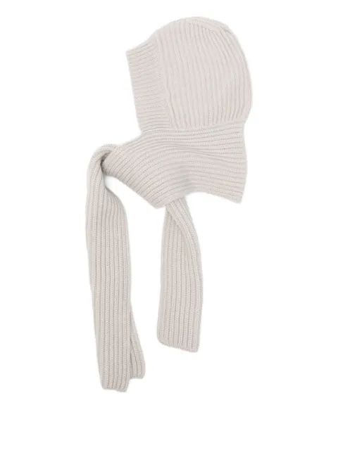 Liska ribbed hooded scarf