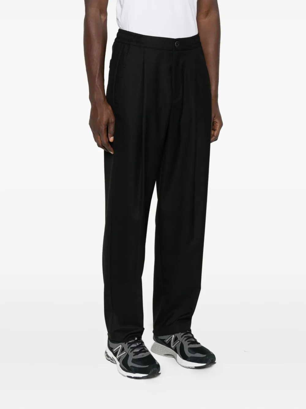 Herno Elastic-waist Trousers In Black