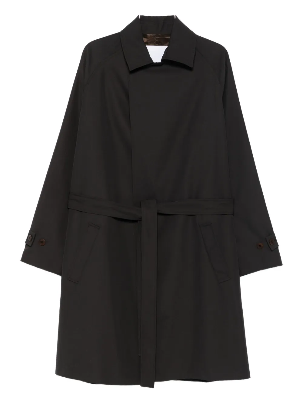 Costumein belted-collared coat | Brown | Image 1