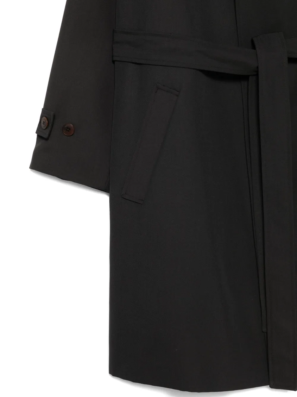 Costumein Belted-collared Coat In Brown