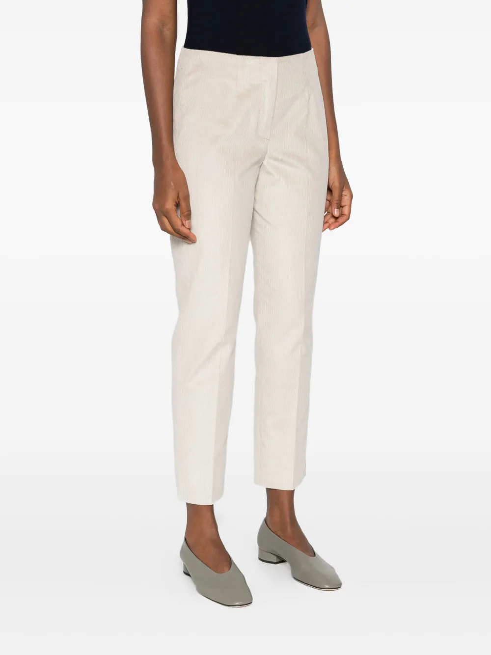 Margon Metamorfosi Side-split Corduroy Trousers In Neutral