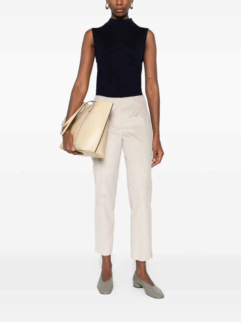 MARGON METAMORFOSI Broek met zijsplit - Beige