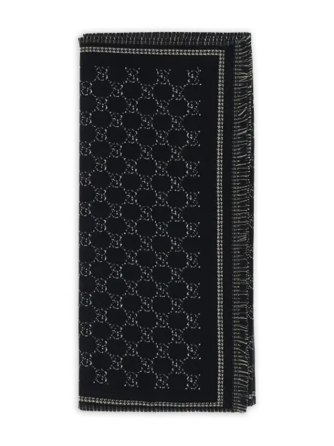Gucci mascada con monograma y flecos