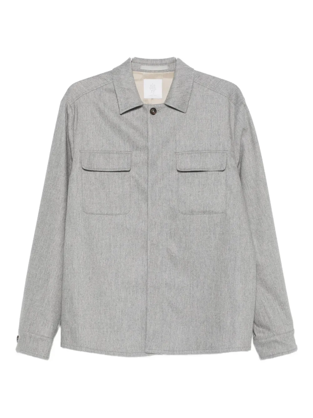 Eleventy Wool-blend Overshirt In Gray
