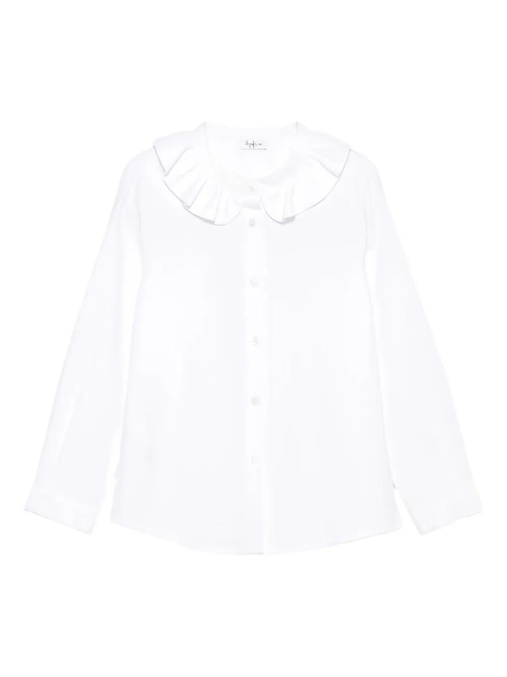 Il Gufo Frilled-collar Shirt In White