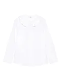 Il Gufo frilled-collar shirt - White