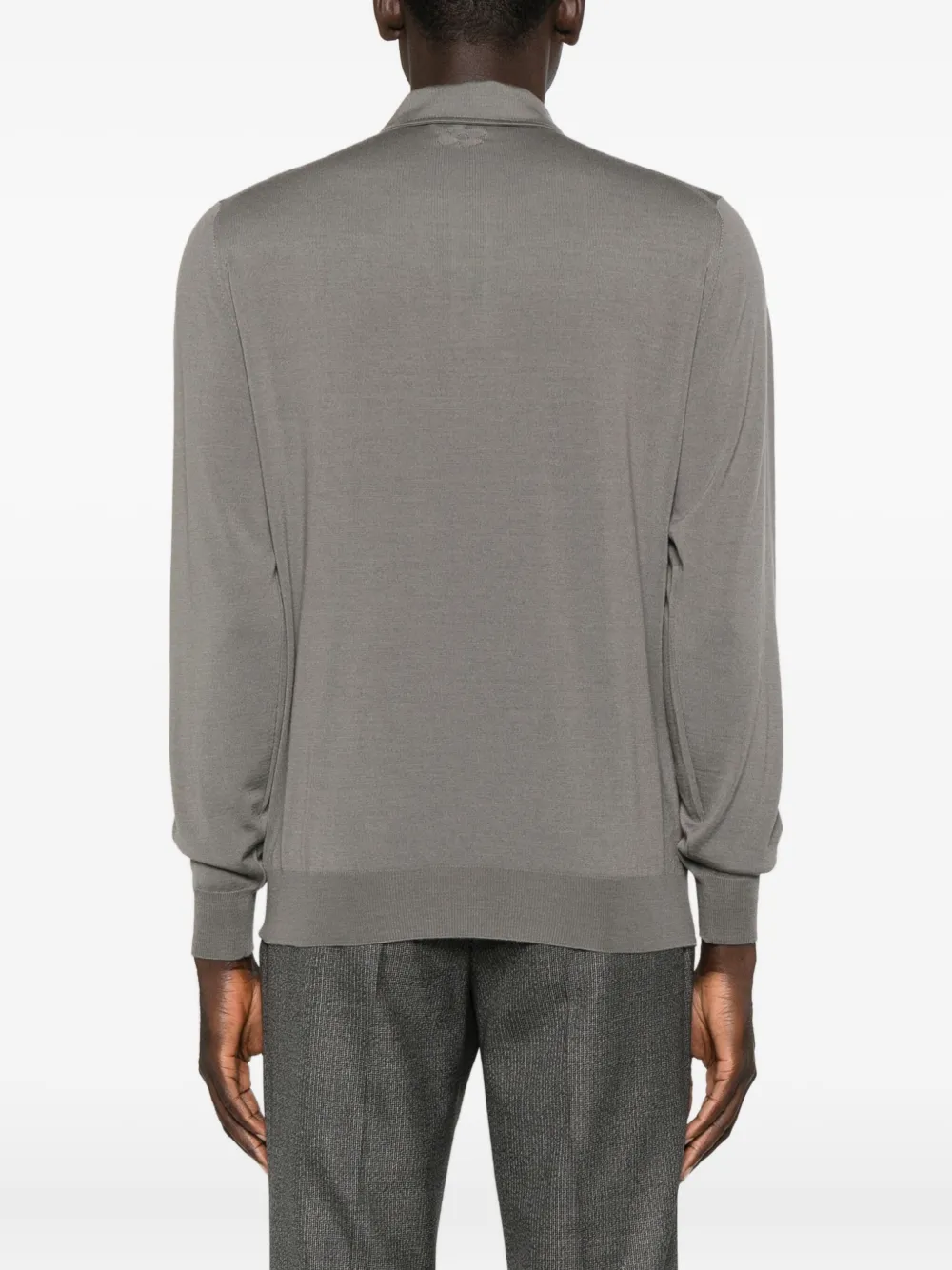 Lardini Poloshirt met lange mouwen Grijs