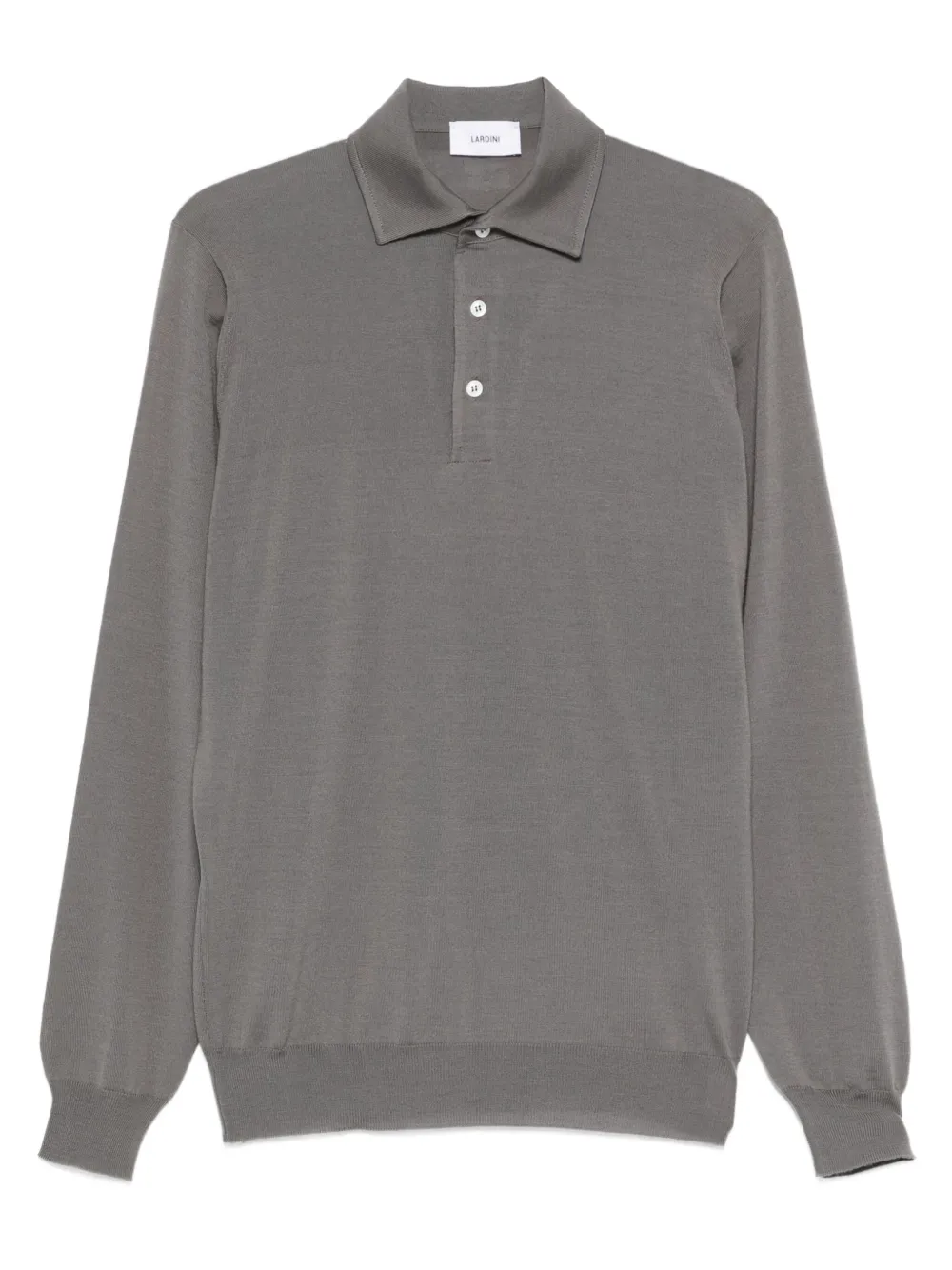 Lardini long-sleeve polo shirt | Grey | Image 1