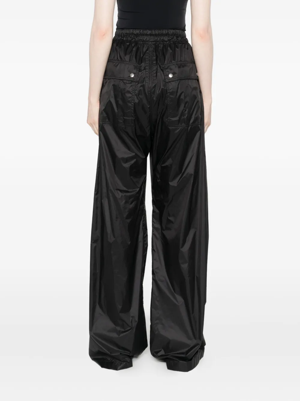 Rick Owens Drkshdw Drawstring-pocket Palazzo Pants In Black