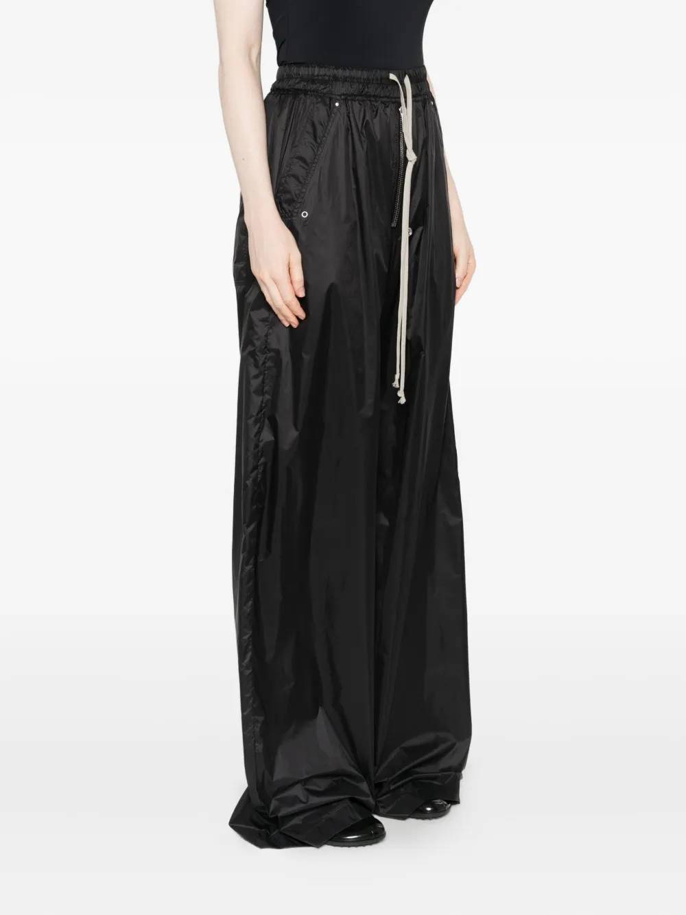 Rick Owens Drkshdw Drawstring-pocket Palazzo Pants In Black