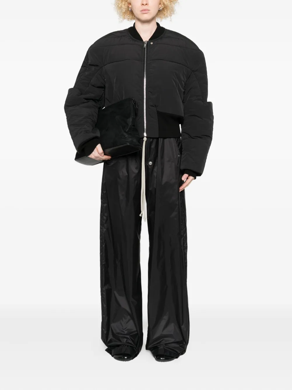 Rick Owens DRKSHDW Palazzo broek met zak met trekkoord - Zwart