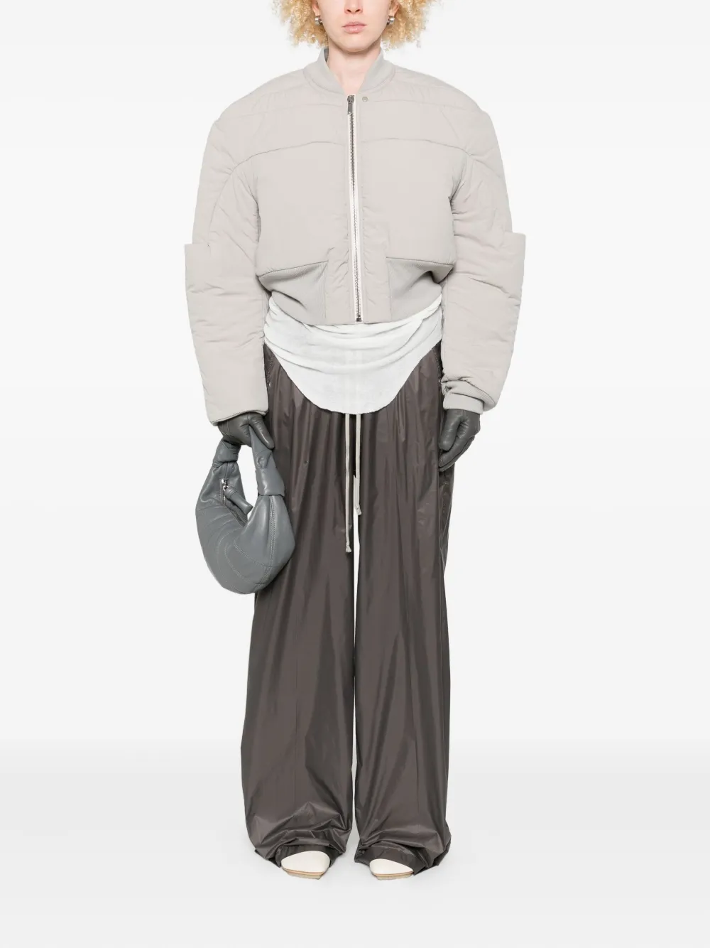 Rick Owens DRKSHDW Palazzo broek met trekkoord en zak - Bruin
