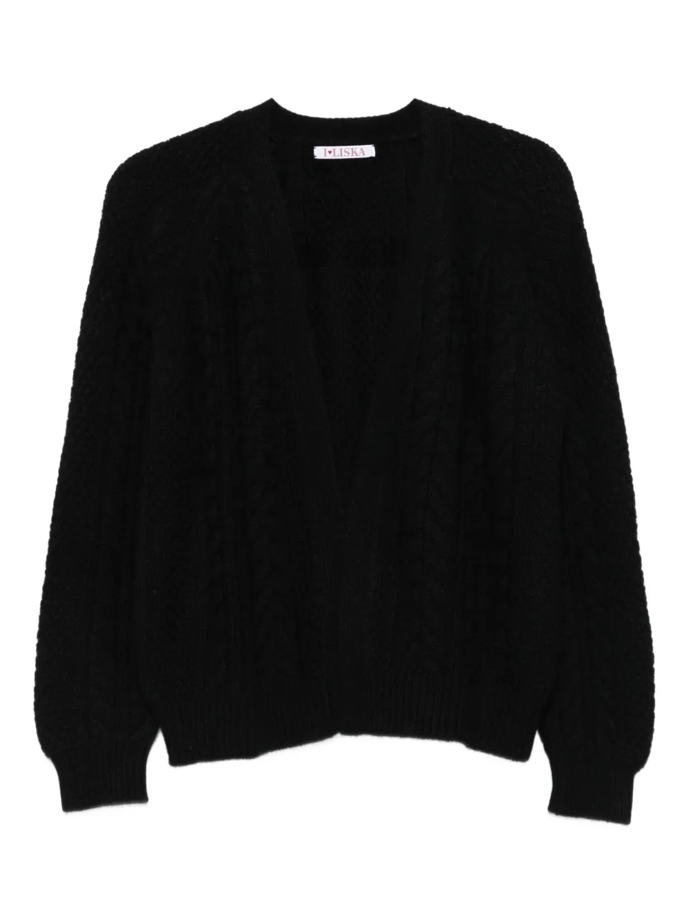 Liska Cardigan Mit Ballonärmeln In Black