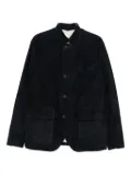 Eleventy patch pocket suede jacket - Blue