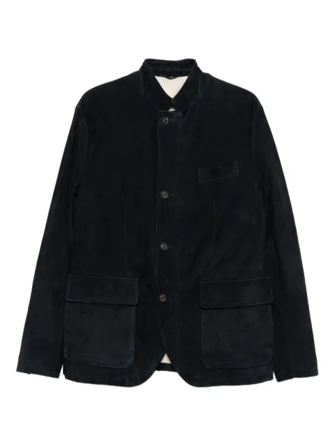 Eleventy patch pocket suede jacket