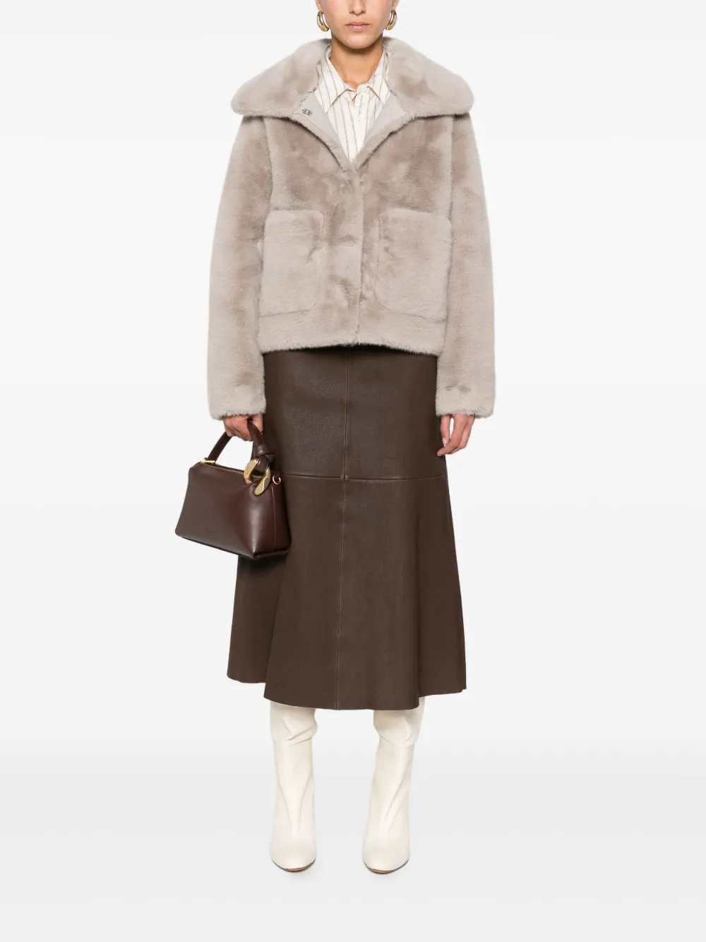 By Malene Birger A-line leather skirt | A-Line Skirts | Image 2