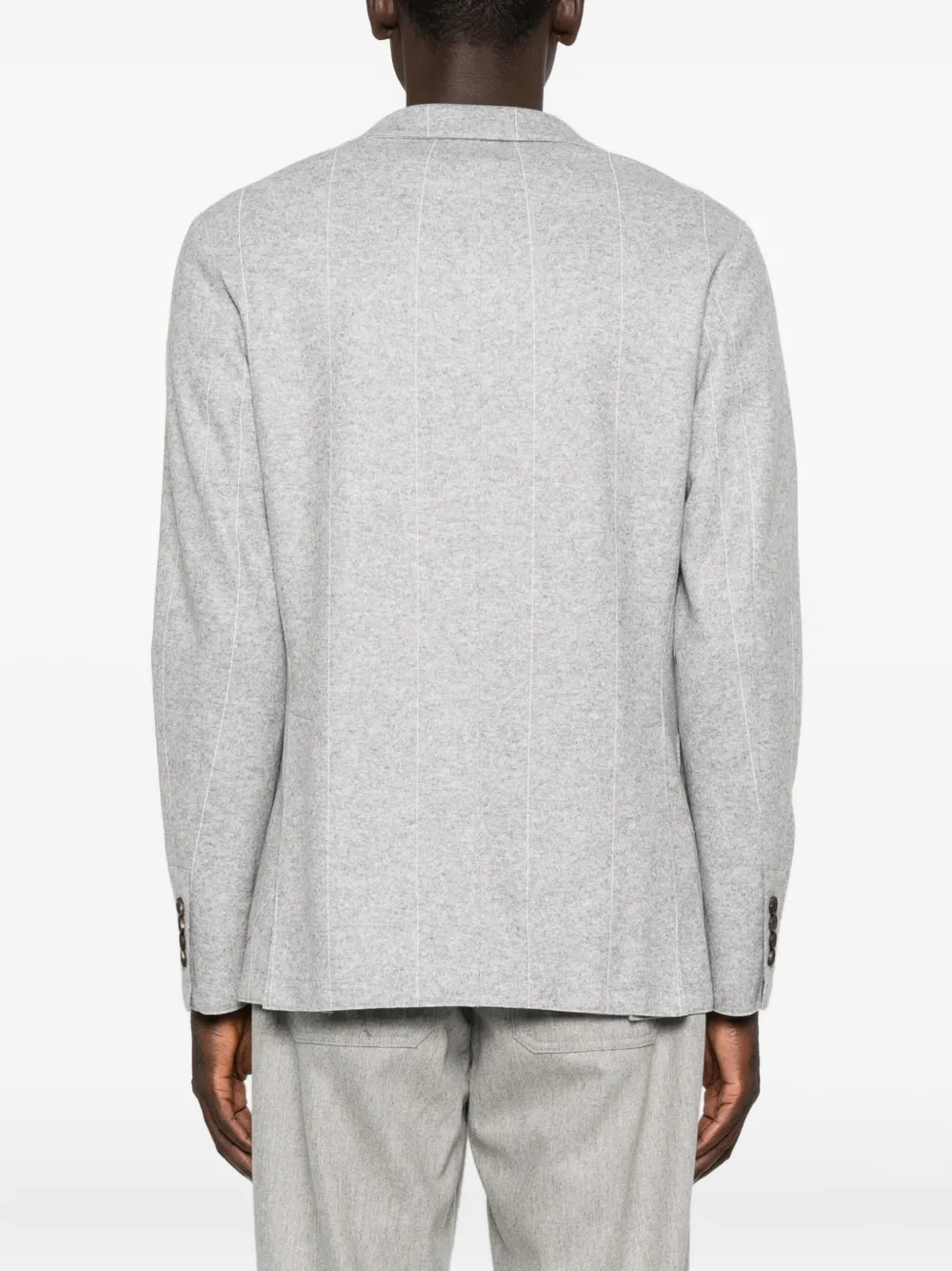 Eleventy Pinstripe Wool Blazer In Gray