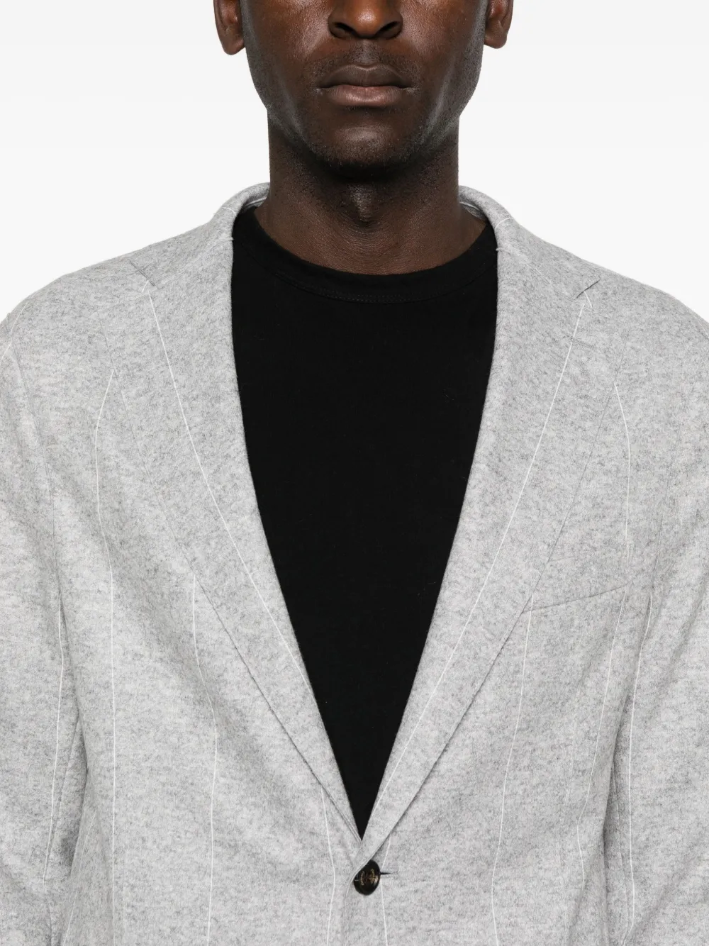 Eleventy Pinstripe Wool Blazer In Gray