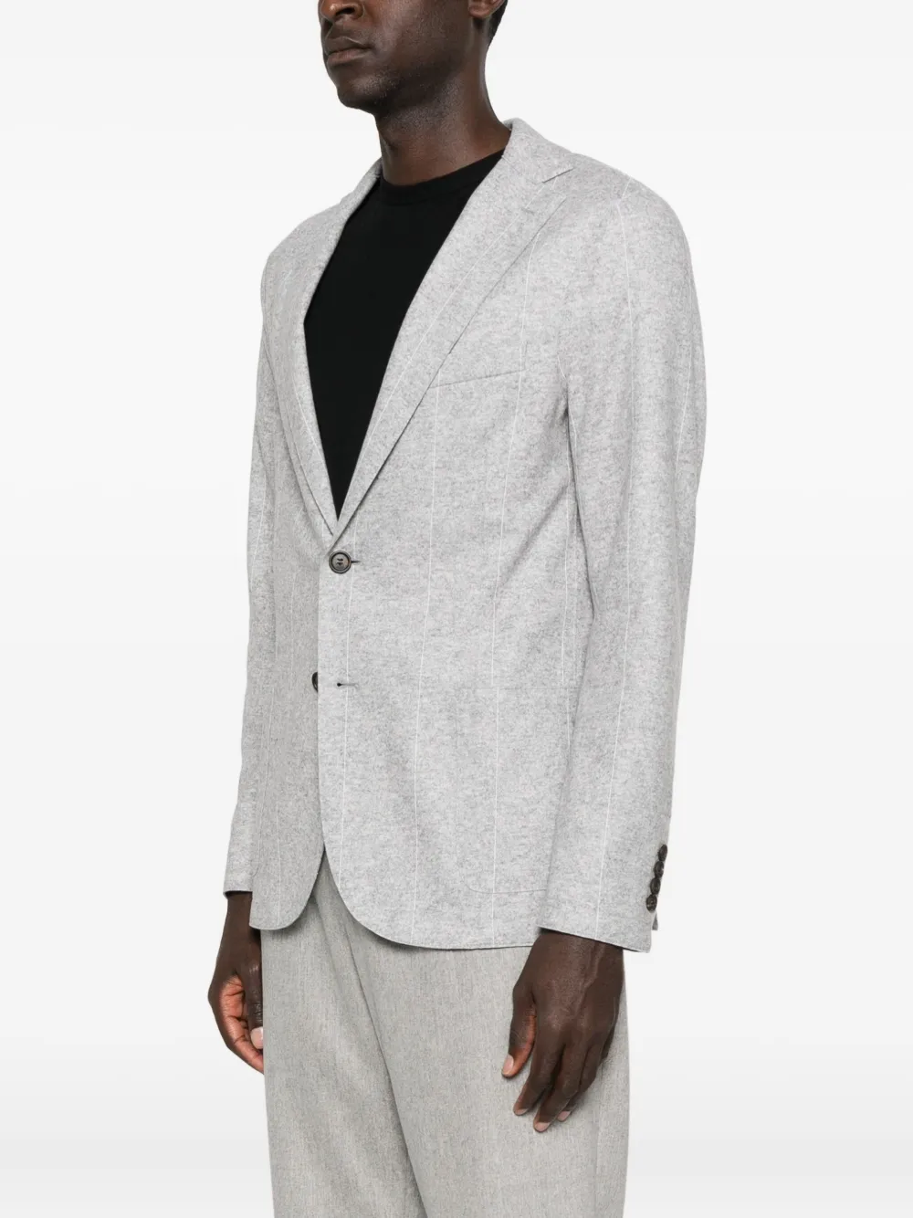 Eleventy Pinstripe Wool Blazer In Gray