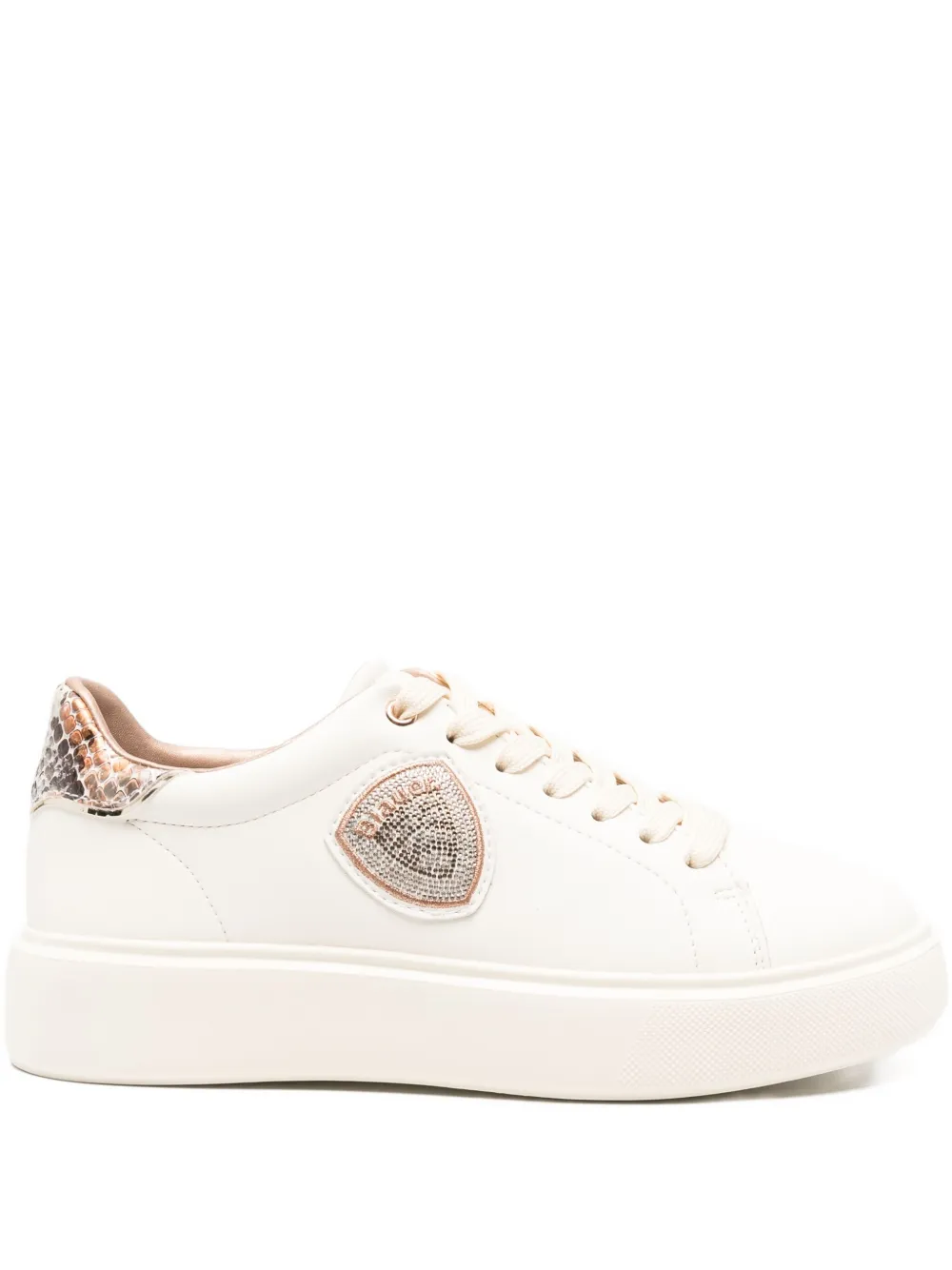 Blauer snakeskin-detail logo sneakers Neutrals
