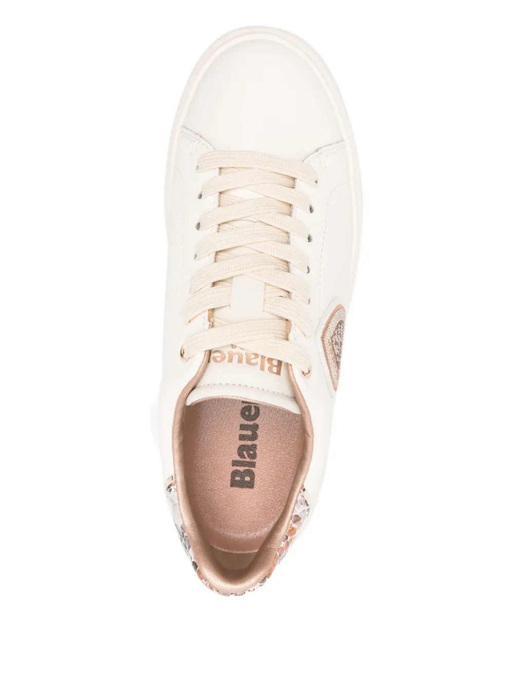Blauer snakeskin-detail logo sneakers Neutrals
