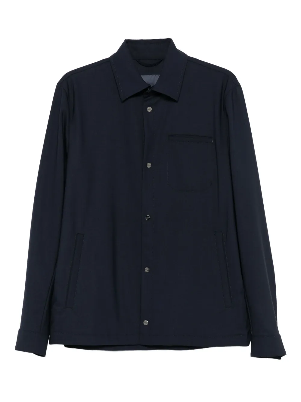 Herno button-fastening pocket jacket | Blue | Image 1