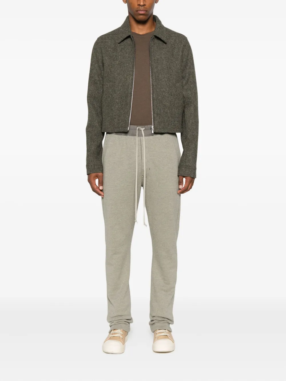 Rick Owens DRKSHDW Trainingsbroek met trekkoord en manchetten aan de zijkant - Grijs