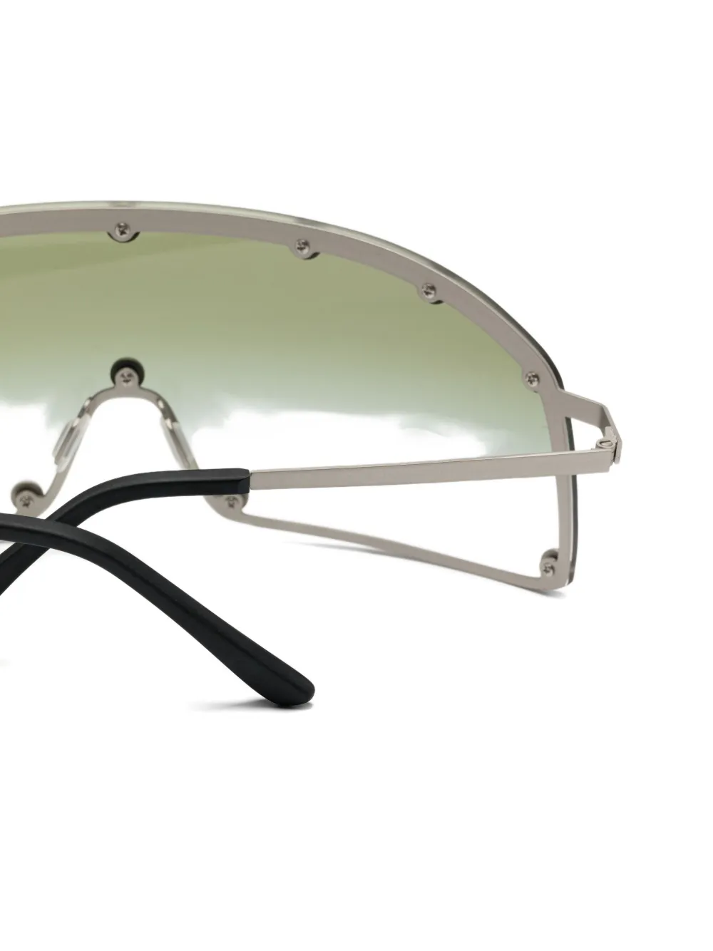 Rick Owens Studded Sunglasses In Brown