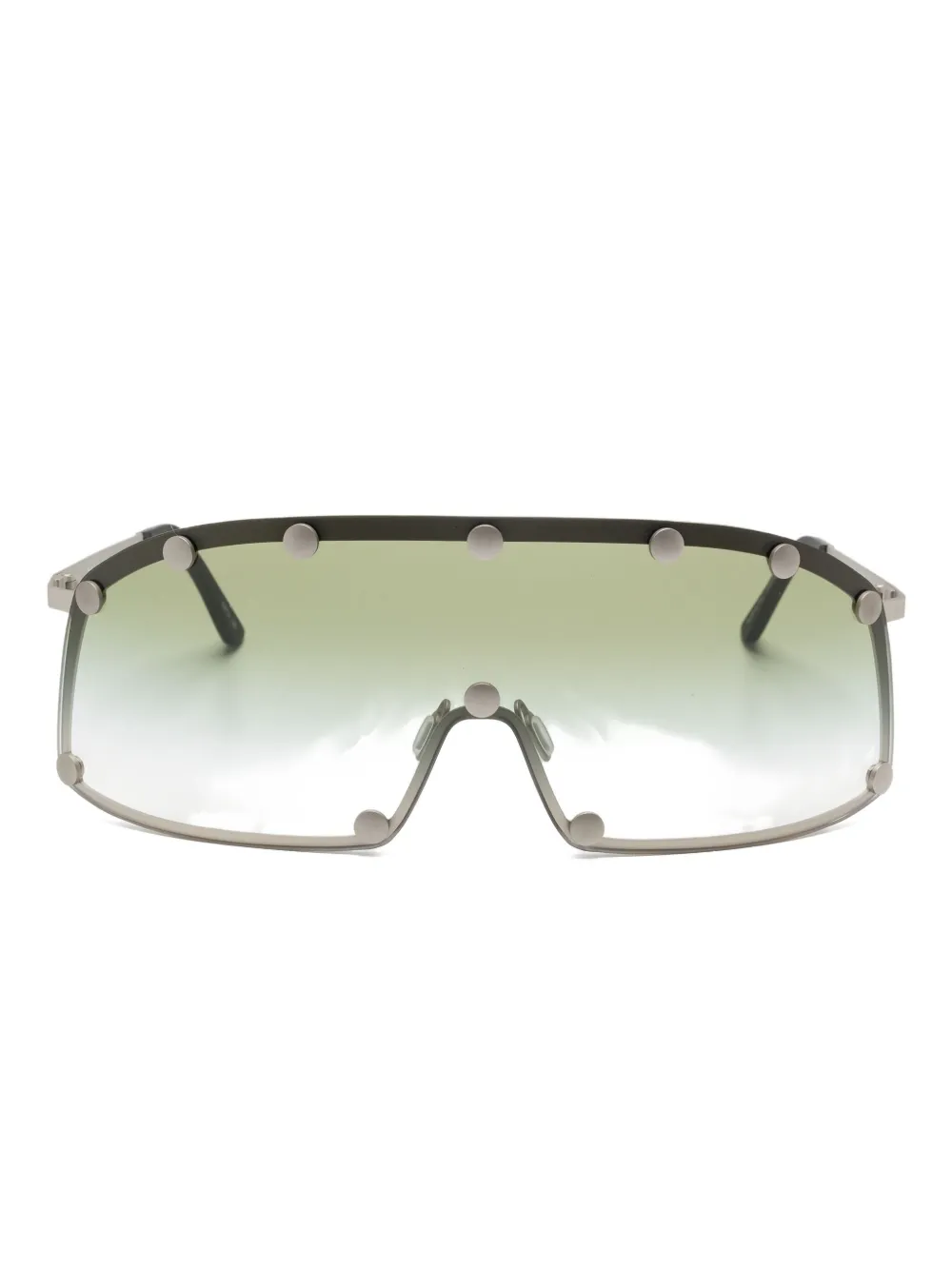 Rick Owens Studded Sunglasses In Brown