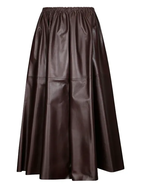 Desa 1972 elastic-waist leather skirt