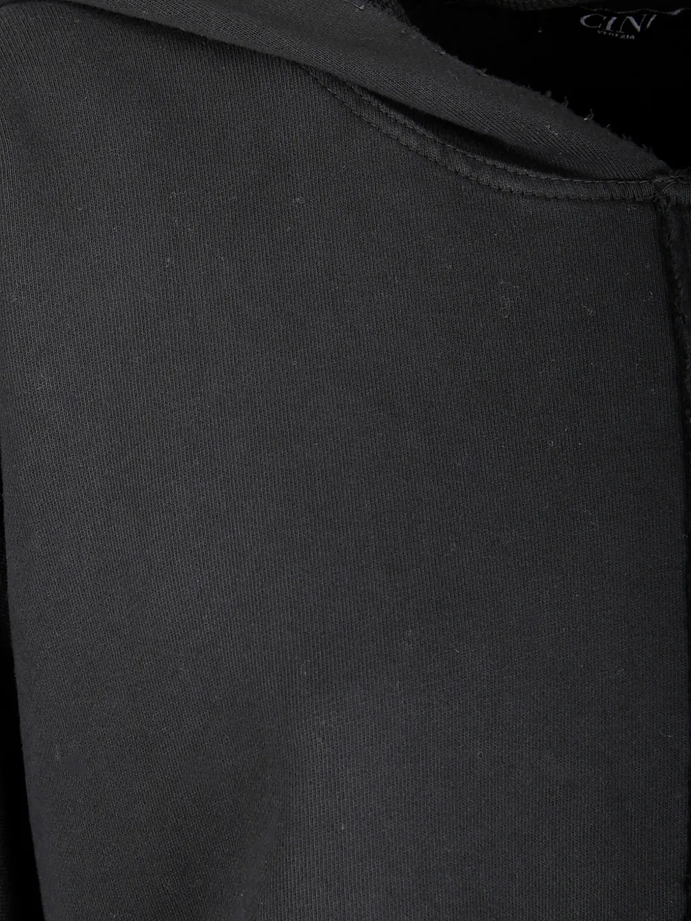 Cini Raw-edge Hoodie In Black