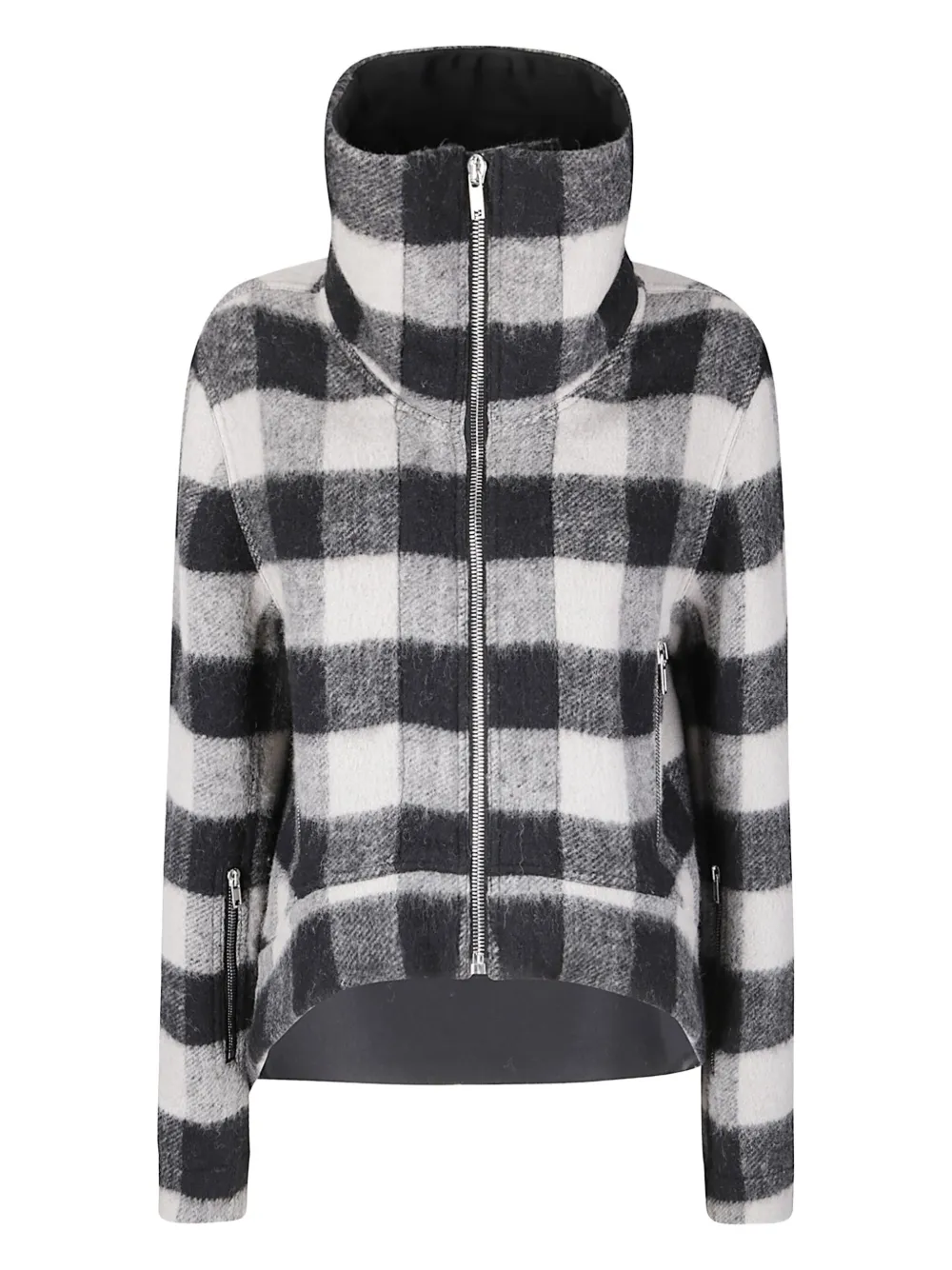 Rick Owens Exploder check zip-front jacket | Black | Image 1