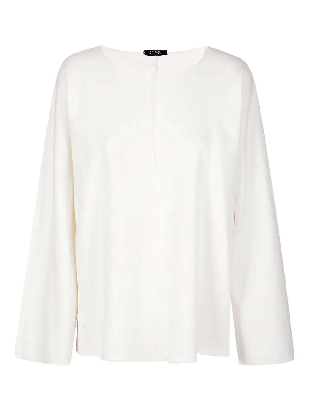 Cini crew-neck cotton blouse | White | Image 1