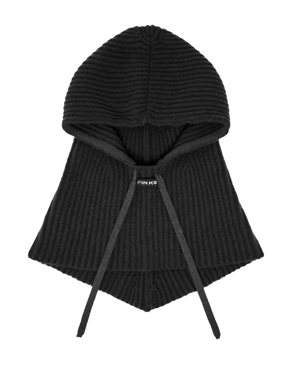 PINKO ribbed drawstring balaclava | Black | Image 1