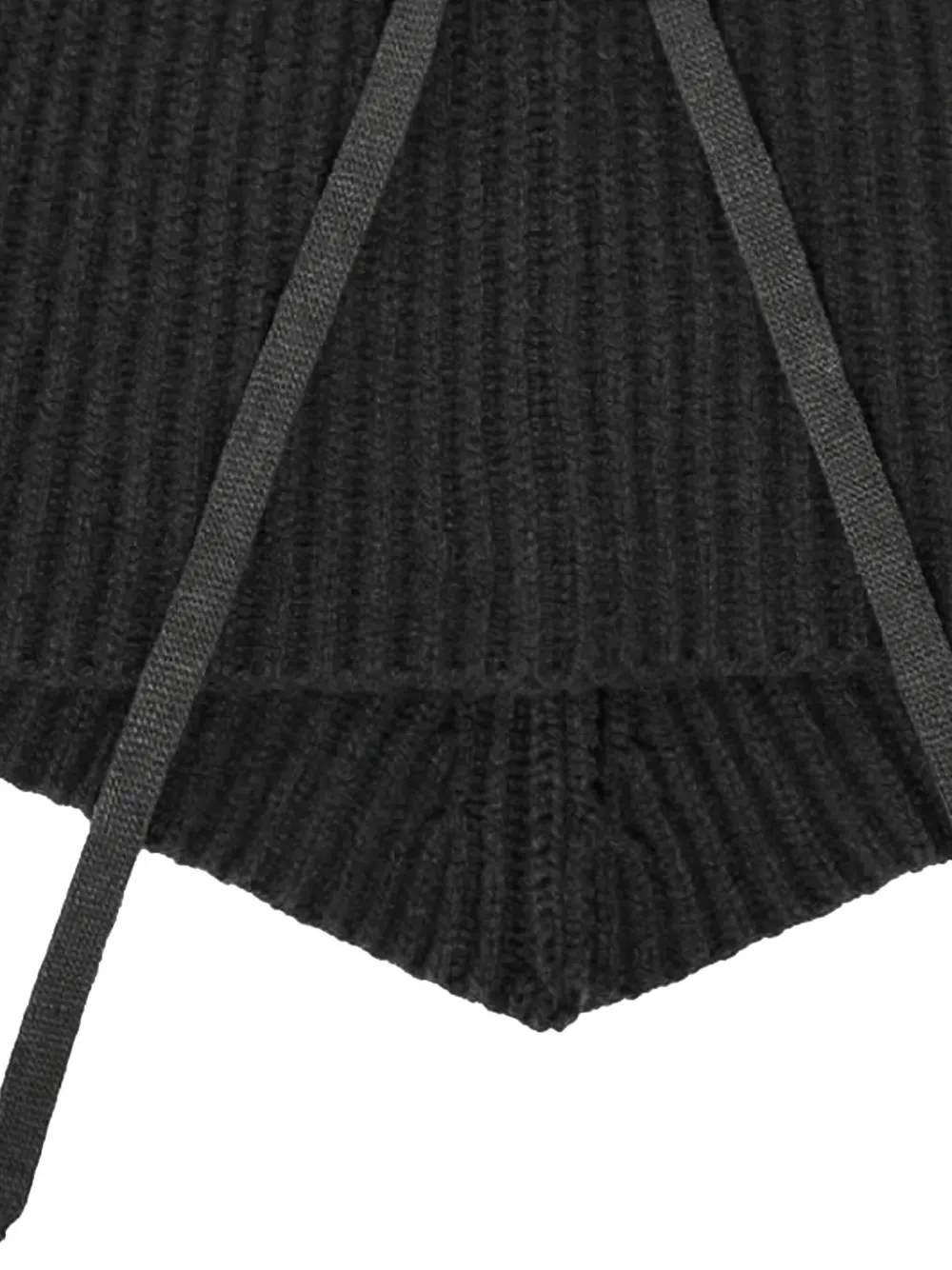 PINKO Geribbelde bivakmuts met trekkoord Zwart