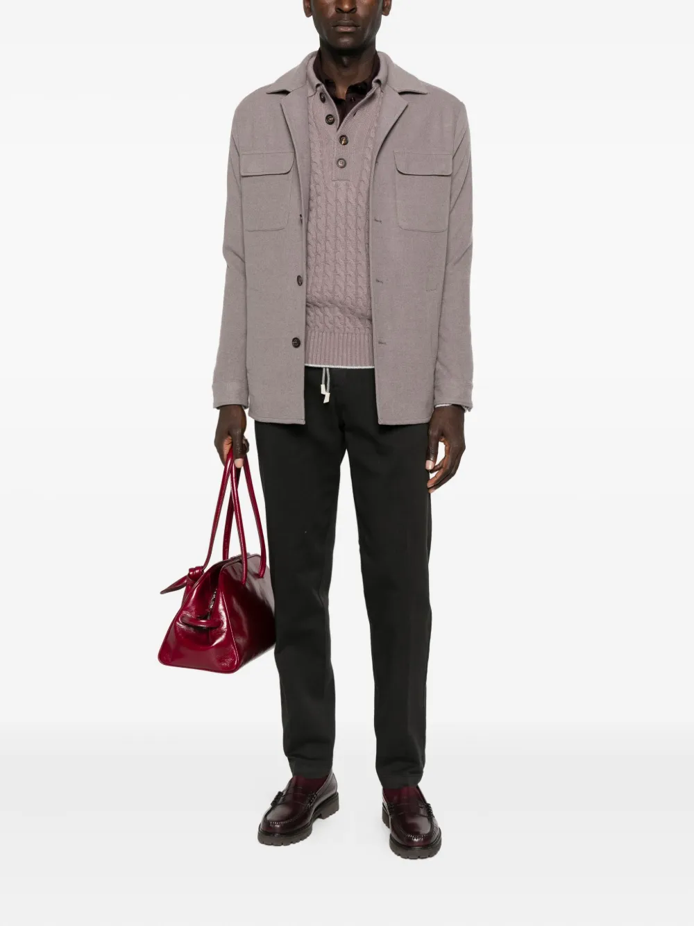 Eleventy button-fastening patch-pocket jacket | Shirt Jackets | Image 2