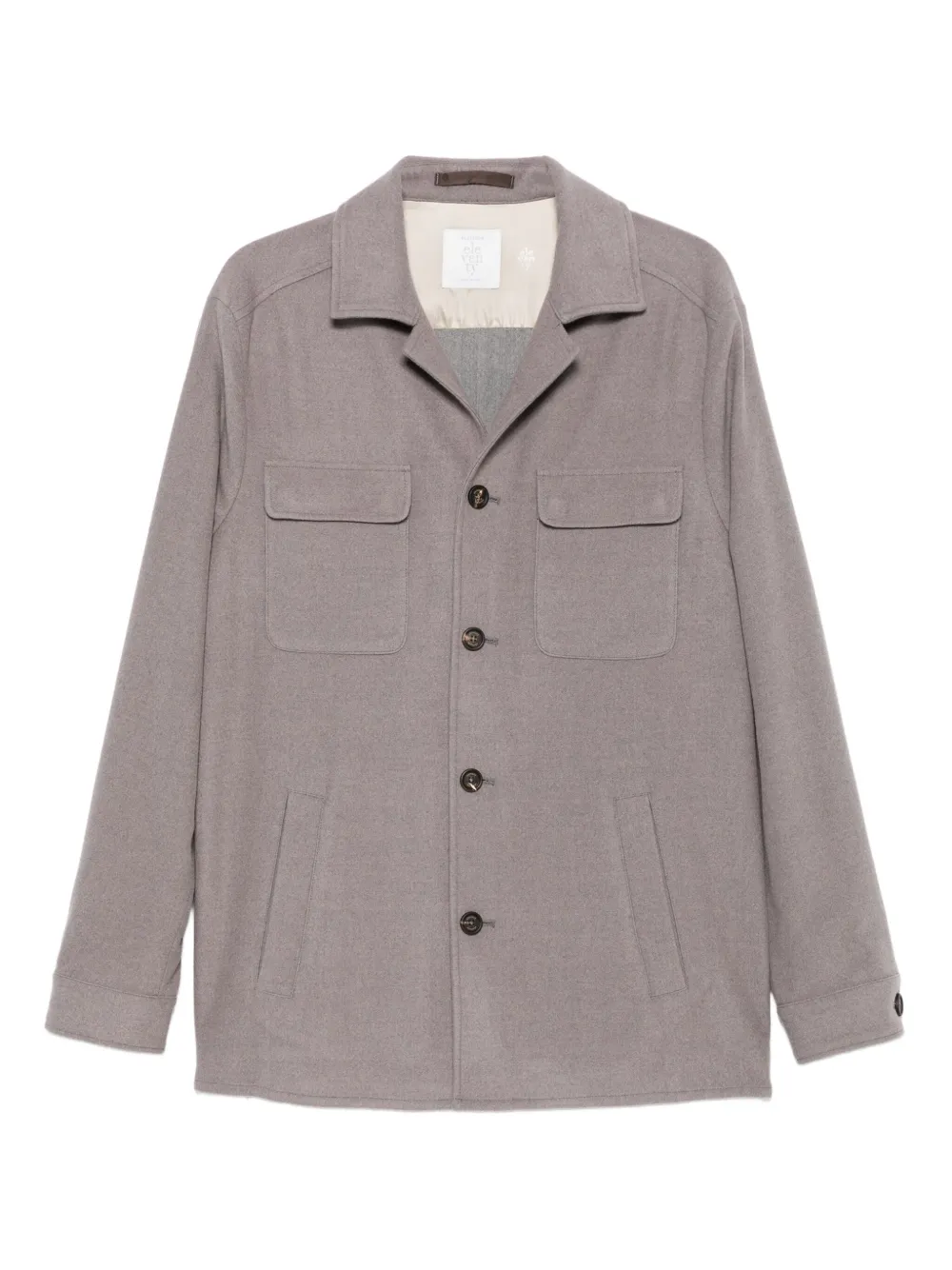 Eleventy button-fastening patch-pocket jacket | Brown | Image 1