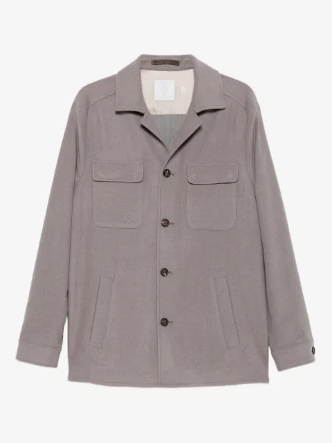 Eleventy button-fastening patch-pocket jacket