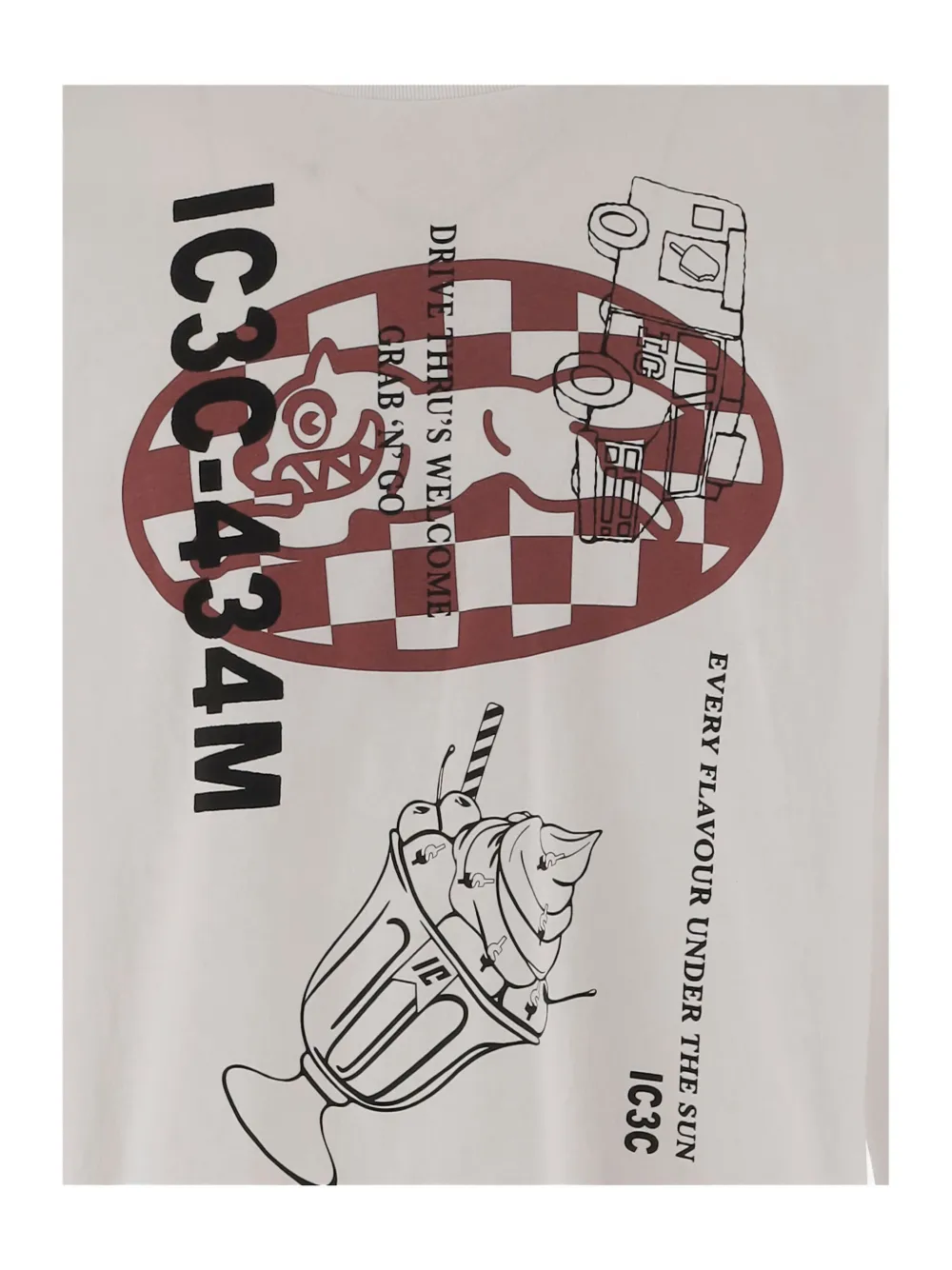 Icecream Graphic-print Long-sleeve T-shirt In White