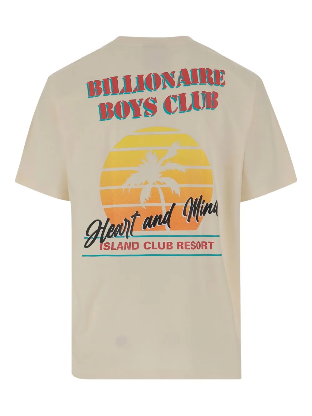 Billionaire astronaut-print short-sleeve T-shirt - Beige